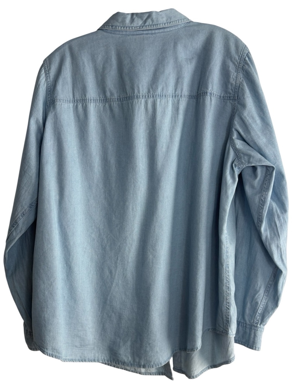 TORRID Star Print Chambray Denim Button-Down Shirt Size 1 (14) — REFINED FIT!!! - Picture 4 of 12